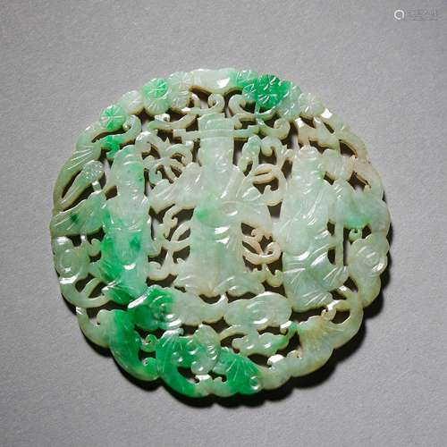 CHINESE QING DYNASTY JADEITE PENDANT