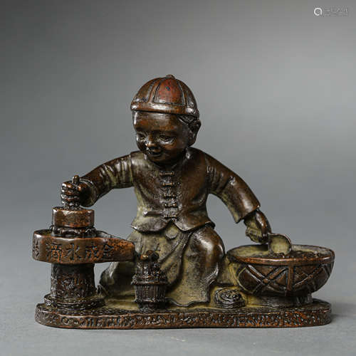 BRONZE BOY, QING DYNASTY, CHINA