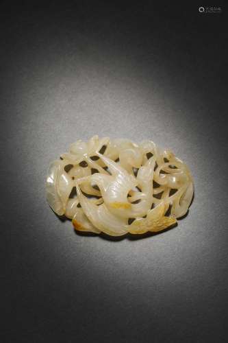 HETIAN JADE BELT BUCKLE, LIAO AND JIN DYNASTIES , CHINA