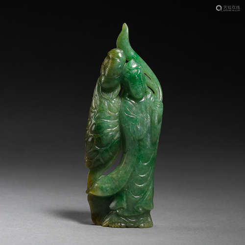 JADEITE GUANYIN, QING DYNASTY, CHINA