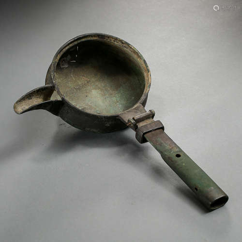 ANCIENT CHINESE BRONZE WATER LADLE