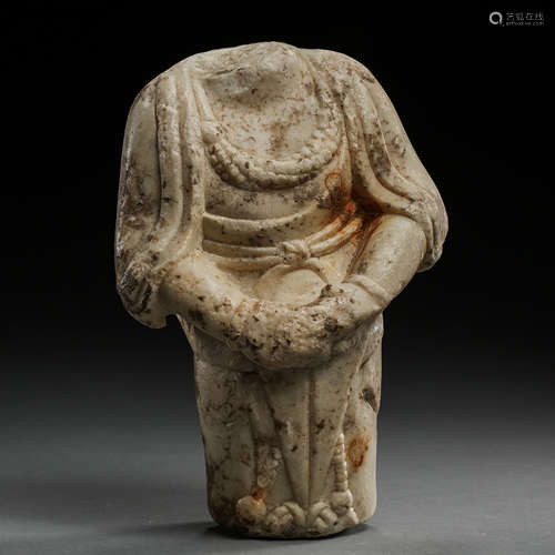 ANCIENT CHINESE WHITE STONE BUDDHA BODY