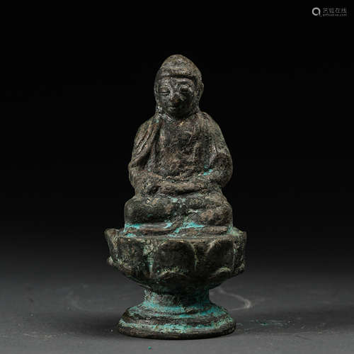 SEATED BRONZE BUDDHA, LIAO AND JIN PERIODS OF CHINA