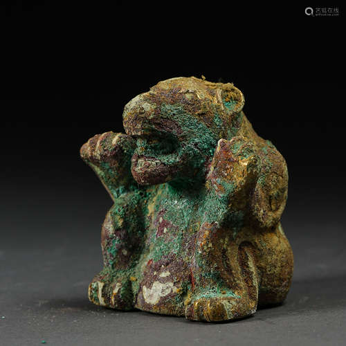 GILT BRONZE BEAR, HAN DYNASTY, CHINA