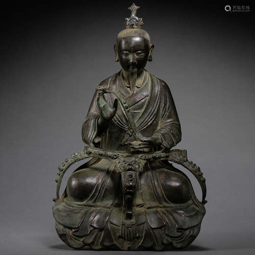 ANCIENT CHINESE BRONZE BUDDHA STATUE