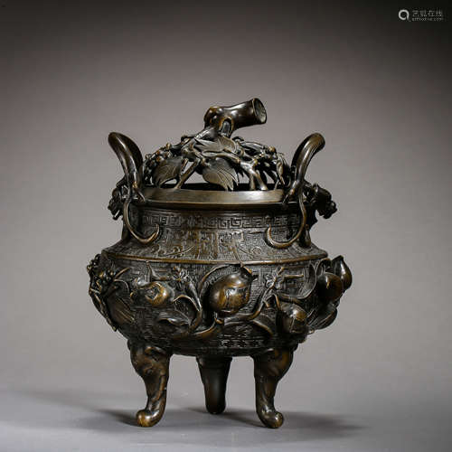 ANCIENT CHINESE BRONZE INCENSE BURNER