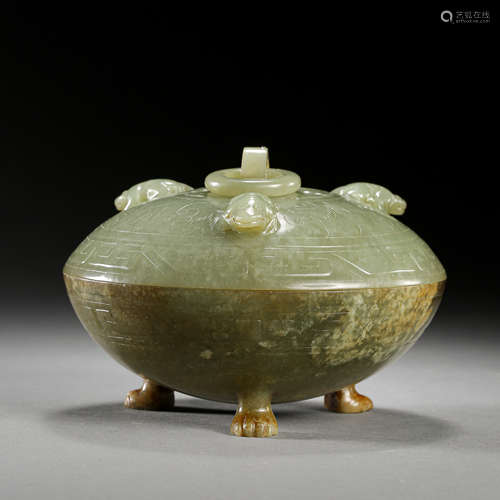 CHINESE HAN DYNASTY HETIAN JADE BOX