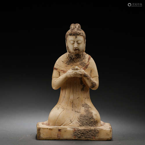 ANCIENT CHINESE WHITE JADE FIGURINES