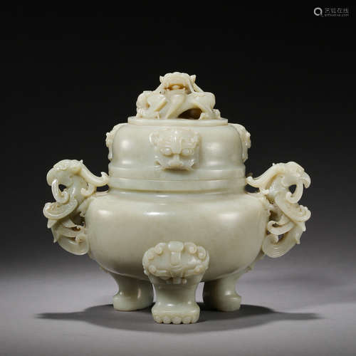 HETIAN JADE STOVE IN QING DYNASTY, CHINA