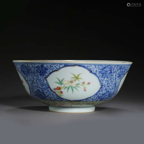 CHINESE QING DYNASTY FAMILLE ROSE BOWL
