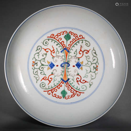 CHINESE QING DYNASTY DOU CAI PLATE