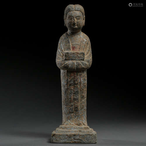 CHINESE TANG DYNASTY STONE FIGURINE