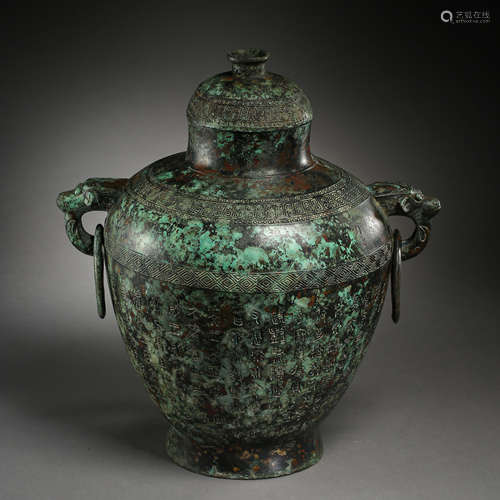 ANCIENT CHINESE BRONZE INSCRIPTION VASE