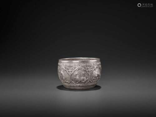 A Burmese Silver Repoussé Bowl…