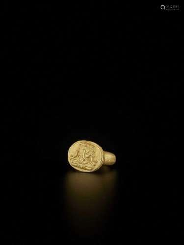A Cham Style Gold Seal Ring Wi…