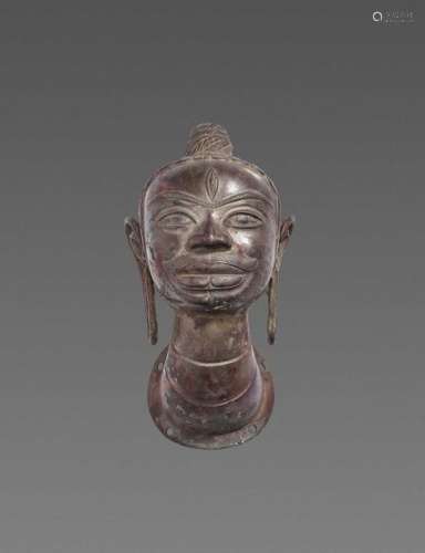 A Rare Cham Silver Head Of Shi…