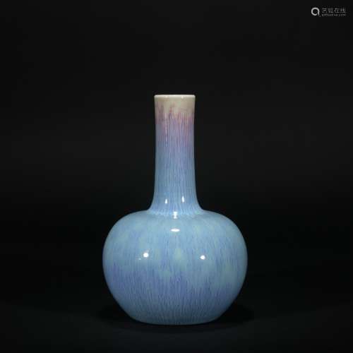 Qing Dynasty transmutation glaze globular shape vase