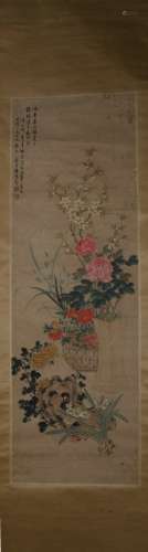 Qing dynasty Chen hongshou's flower painting