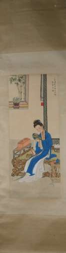 Qing dynasty Jiao bingzhen's figure painting