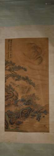 Ming dynasty Lan ying's landscape painting