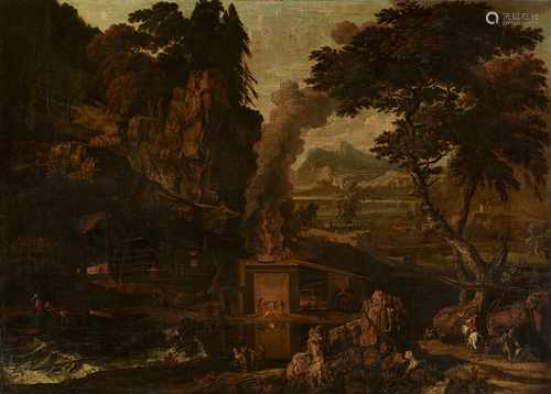 Abraham HondiusLandschaft mit Schmiede