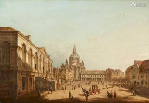 Pietro BellottiAnsicht des Dresdner Marktplatzes vom Judenhof aus Ansicht von Dresden vom