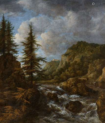 Jacob van RuisdaelLandschaft mit Wasserfall