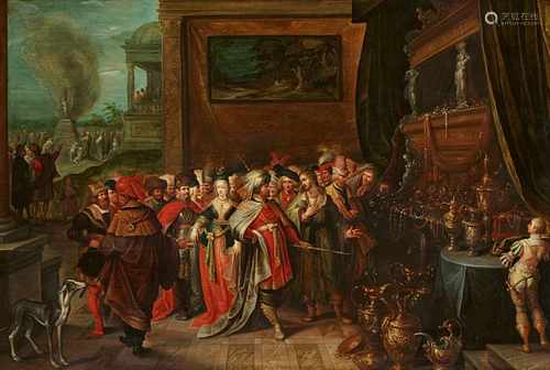 Frans Francken d. J.Cornelis de Baellieur d. Ä.Krösus zeigt Solon seine Schätze