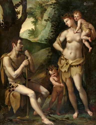 Jacopo (da Empoli) ChimentiAdam und Eva mit Kain und Abel