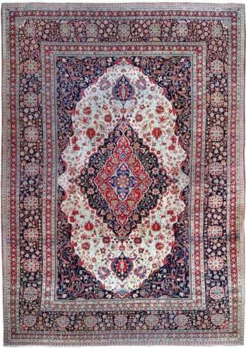 Kashan Mohtesm Carpet, 19th Ce…