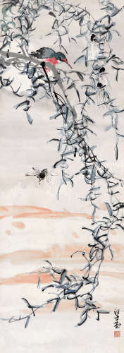 汪亚尘（1894～1983） 花鸟 镜心 设色纸本