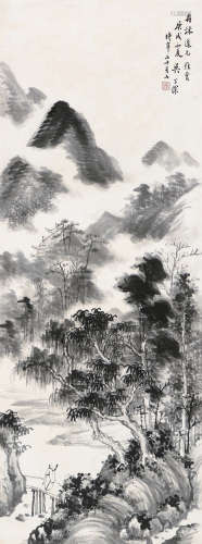 吴子深（1893～1972） 庚戌（1970年）作 山水 立轴 水墨纸本