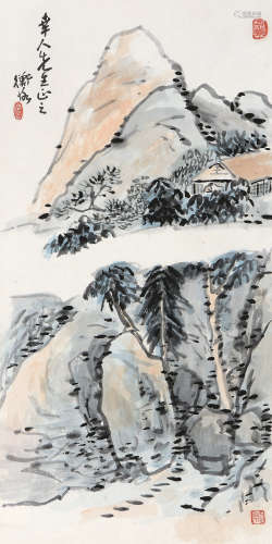陈衡恪（1876～1923） 山水 立轴 设色纸本
