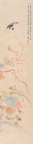 王伟（1885～1950） 辛巳（1941年）作 花鸟 镜心 设色纸本