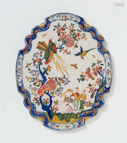 Delfter Plaque mit Chinoiserie