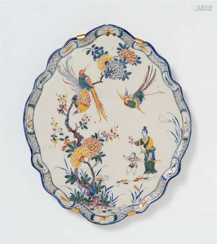 Delfter Plaque mit Chinoiserie