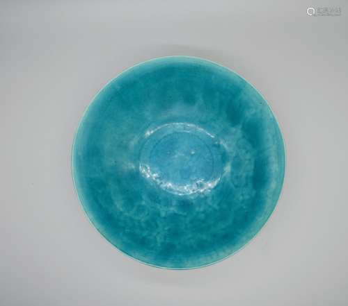 Chinese Turquoise glazed flat bowl