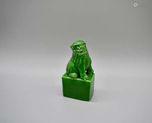 Green Glaze Lion Seal