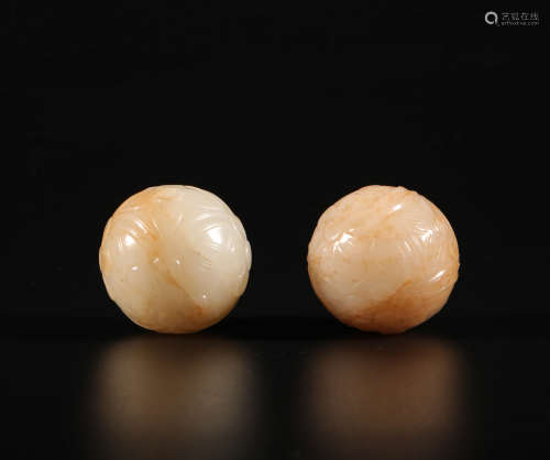 HeTian Jade Beads from Qing清代和田玉珠子