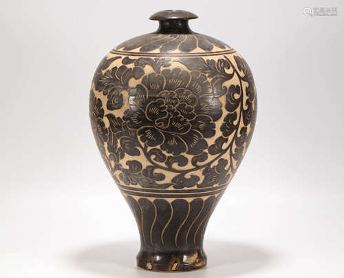 CiZhou Kiln Vase from Song宋代磁州窯剔花梅瓶