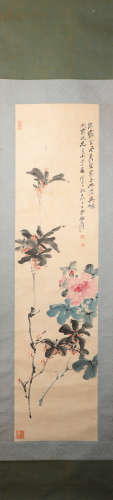Ink Painting ZhangDaQian Paper Texture Vertical Scroll from Qing清代水墨畫
张大千
紙本立軸