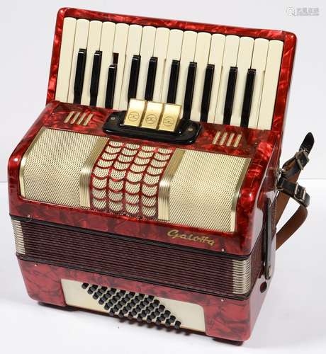 A GALOTTA PIANO ACCORDION, CASED In apparently good condition, untried, sold as seen