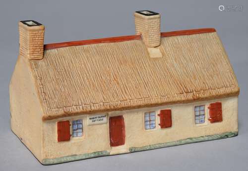 A W H GOSS MODEL OF BURNS' COTTAGE, EARLY 20TH C, 15CM L Good condition; no restoration