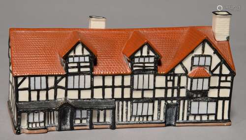 A W H GOSS MODEL OF SHAKESPEARE'S HOUSE, EARLY 20TH C, 18.5CM L, PRINTED MARK Good condition; no