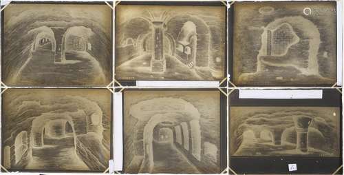 NOTTINGHAM. ELEVANT QUARTER PLATE GLASS PHOTOGRAPHIC NEGATIVES, C1900, AFTER THE PHOTOGRAPHS OF S