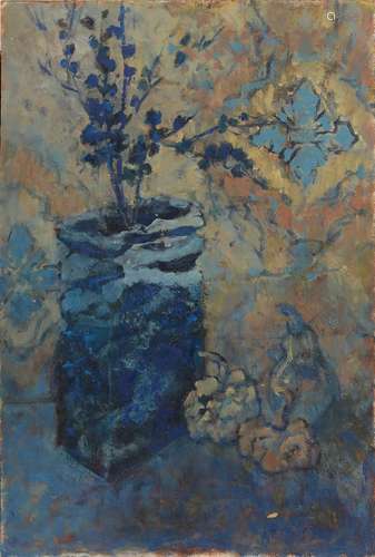 BARBARA DOYLE, NÉE BANKS - FLOWERPIECES, MOSTLY SIGNED AND/OR INSCRIBED ON LABEL VERSO, OIL ON