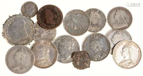 UNITED KINGDOM SILVER COINS. FLORIN, VICTORIA, VARIOUS DATES (6), SEVERAL OTHERS, UNITED STATES OF