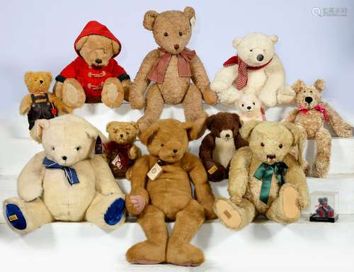 A COLLECTION OF STEIFF TEDDY BEARS, LATE 20TH / EARLY 21ST C (12) Good condition