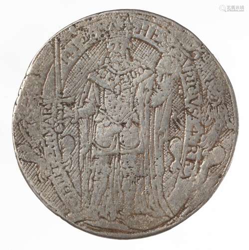 BRITISH COMMEMORATIVE MEDAL. HENRY IV 1412, ISSUED LATER, SILVER, 26MM, 3.1G