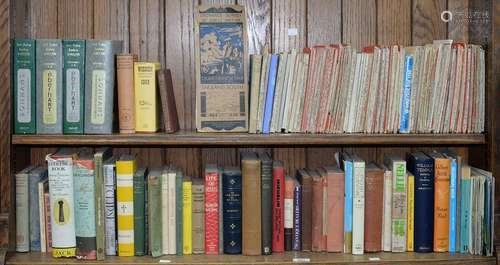 FOUR SHELVES OF MISCELLANEOUS BOOKS, INCLUDING ART AND ANTIQUE REFERENCE, OS MAPS AND CLASSICAL LP